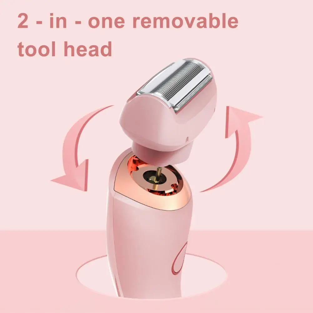 Rechargeable Women Epilator Dual Head Usb Rechargeable Women\'s Electric Epilator Waterproof Hair Removal Device for Face Body