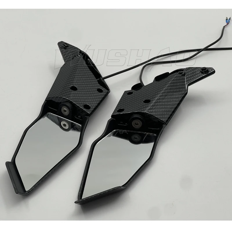 Motorcycle Rearview Mirrors Wind Wing Adjustable Rotating Side Mirror turn signal For Kawasaki NINJA 250 300 H2 ZX6R ZX636 ZX10R