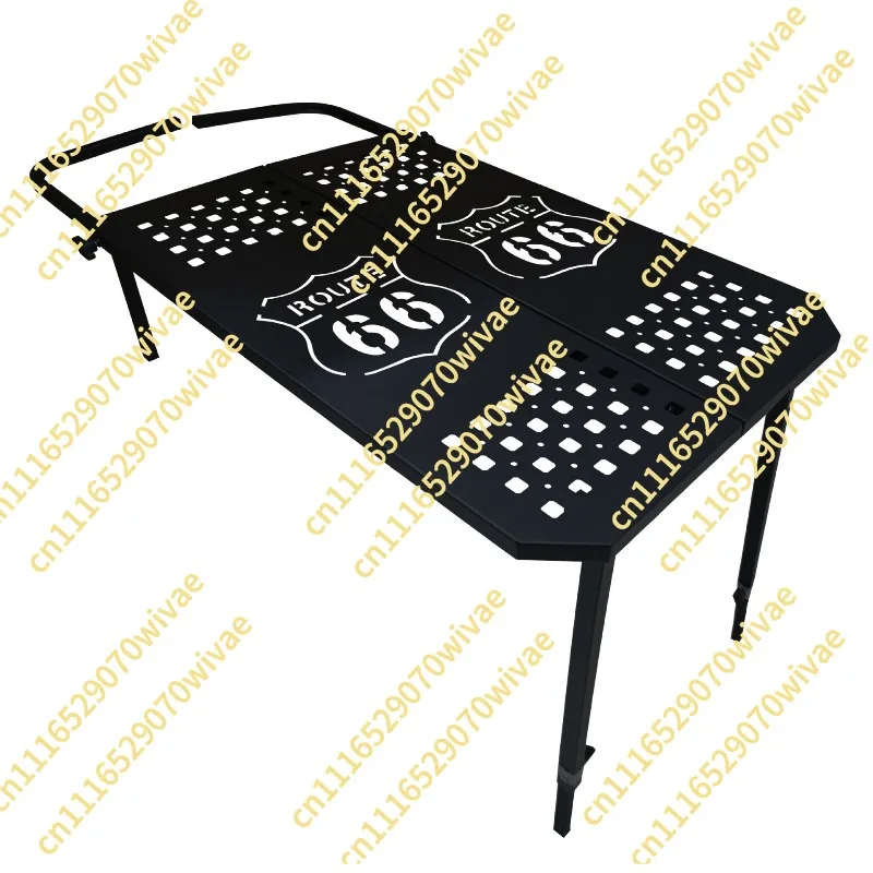 Car tire table Outdoor camping picnic folding table Metal dining table
