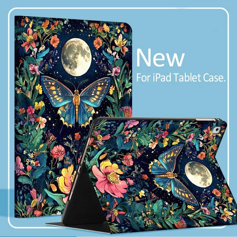 Creative butterfly pattern For iPad Pro Air Mini 1 2 3 4 5 6 7 7th 8th 9th 10th 11th 10.2 9.7 10.5 10.9 11 2024 2025 Tablet Case