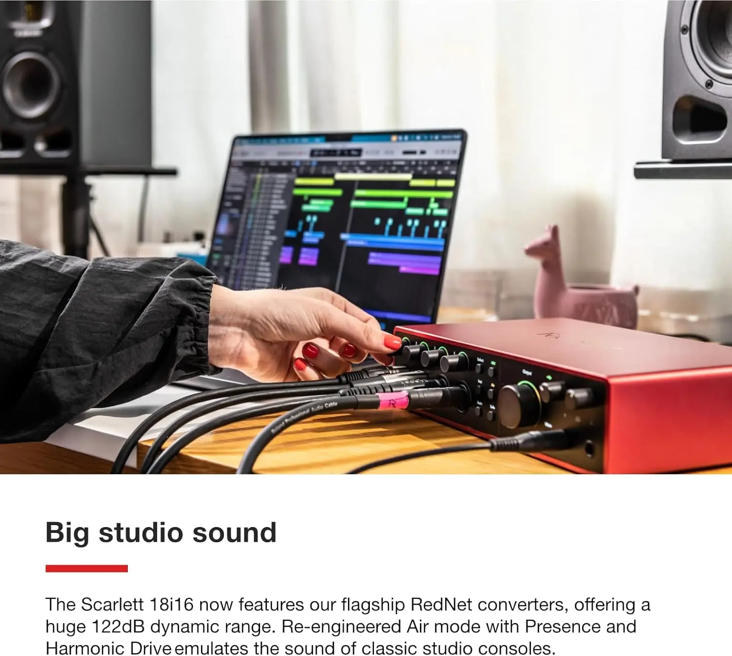 واجهة صوت USB من Focusrite Scarlett 18i16 من الجيل الرابع، لكتابة الأغاني وإنتاج الموسيقى والتسجيل والبث - High-Fideli