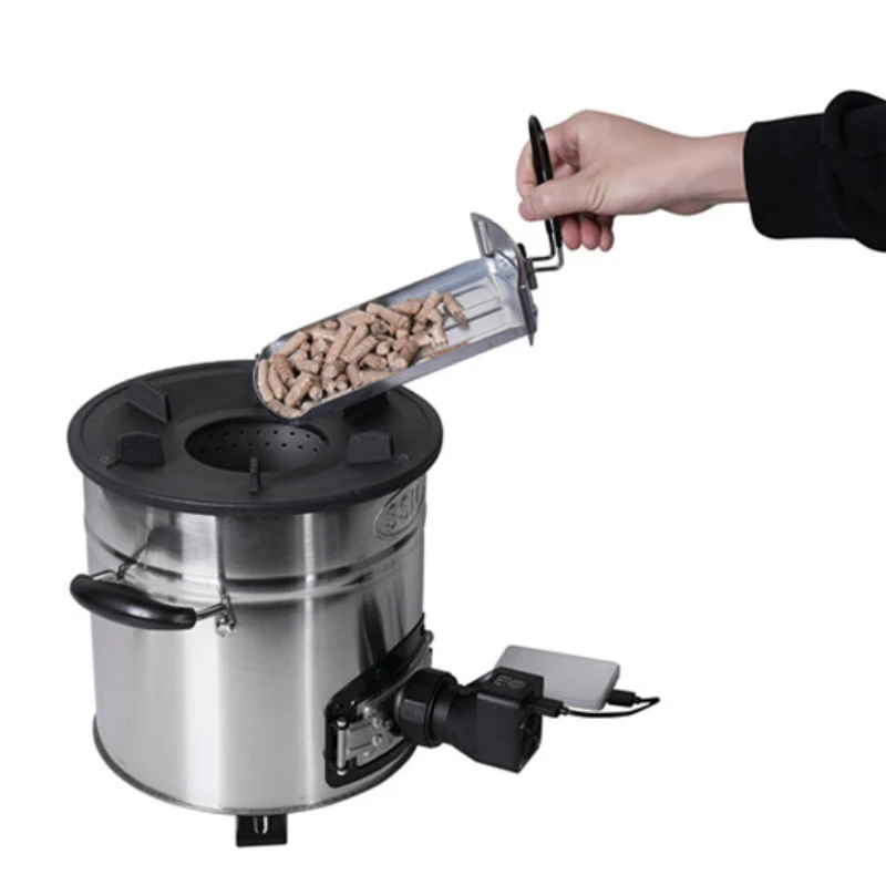 Stainless steel smokeless pellet charcoal wood stove cooking camping stove