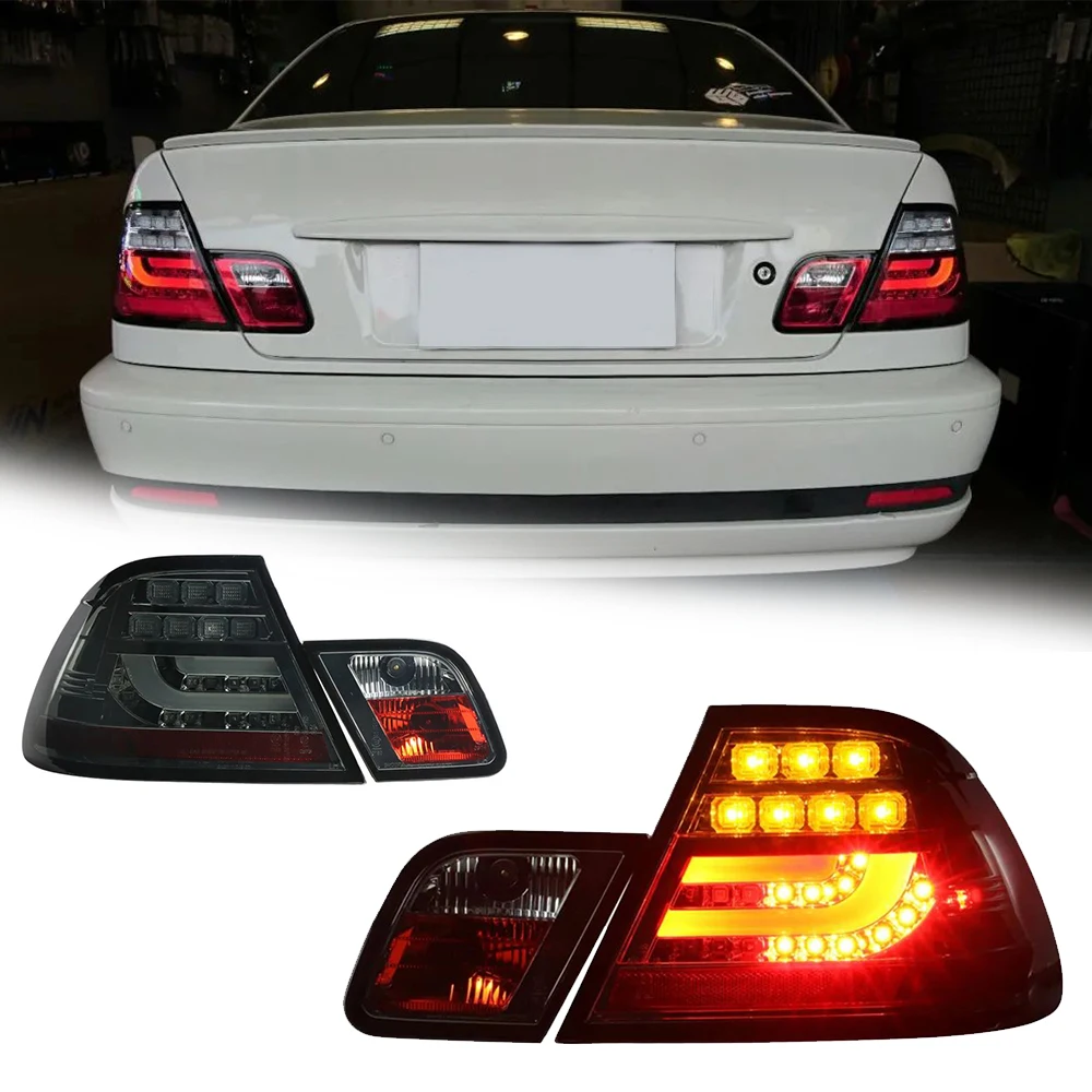LED Tail Lights for BMW E46 2 doors 98-02 DOT EMARK style led DRL Car Taillights Assembly Signal Auto Accessories Modified Lamp