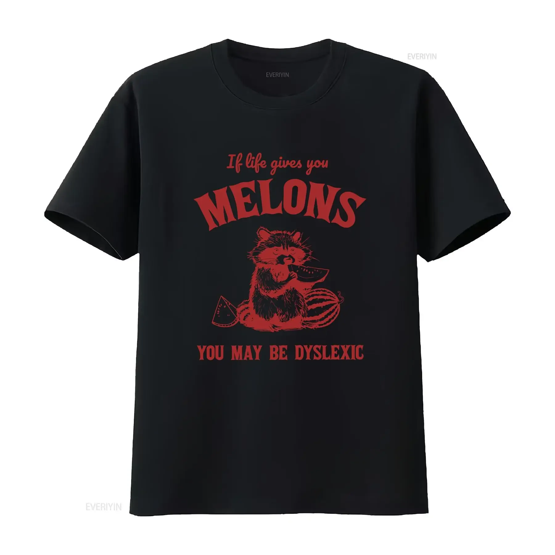 If life gives you melons may be dyslexic Funny Dyslexia T Shirt Stupid Vintage Sarcastic Cartoon Silly Meme vintage Washed