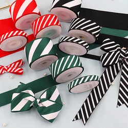 10 Yards Red Astros Ribbon Diagonal Striped Threaded Webbing White Garland Wrapping Wreaths Bows Wedding Gift Box Bag Christmas