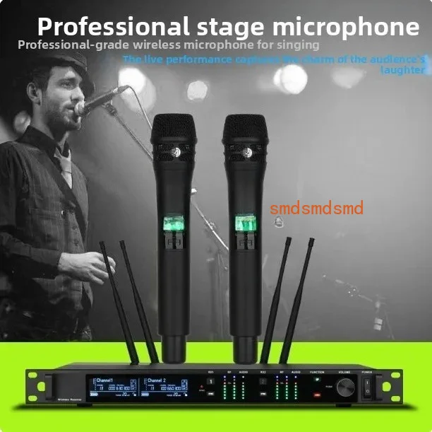 UR30D+SKM8 Wireless microphone true diversity U-band FM one-to-two handheld professional performance mic