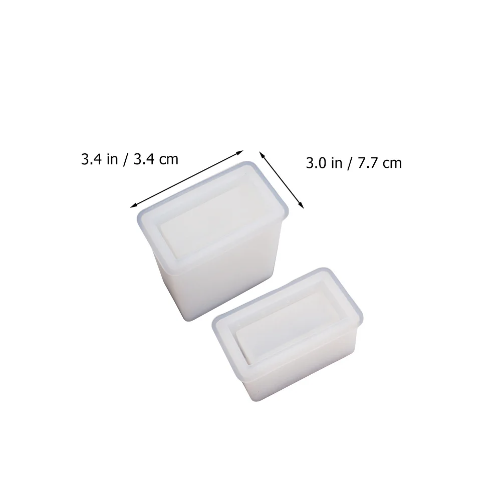 แม่พิมพ์ซิลิโคนทรงสี่เหลี่ยม 5 ชิ้น สำหรับงานเรซิ่น งานฝีมือ DIY ชุดทำกล่องบุหรี่ ของขวัญทำมือ ของตกแต่ง แม่พิมพ์สำเร็จรูป