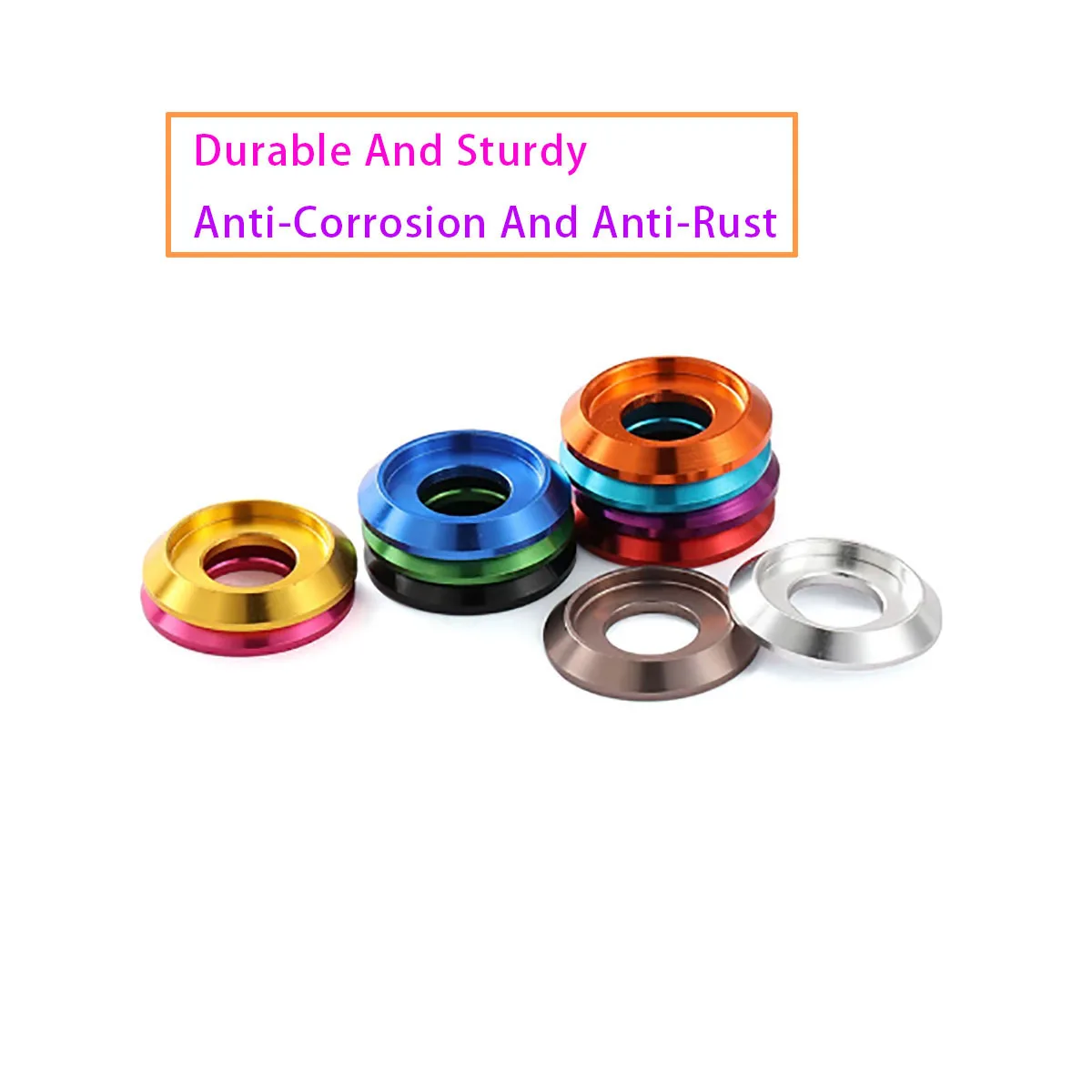 M2M2.5M3M4M5M6M8 Round Head Semi-circular Colored Aluminum Alloy Round Head Washer, Suitable for Round Head Bolt Parts