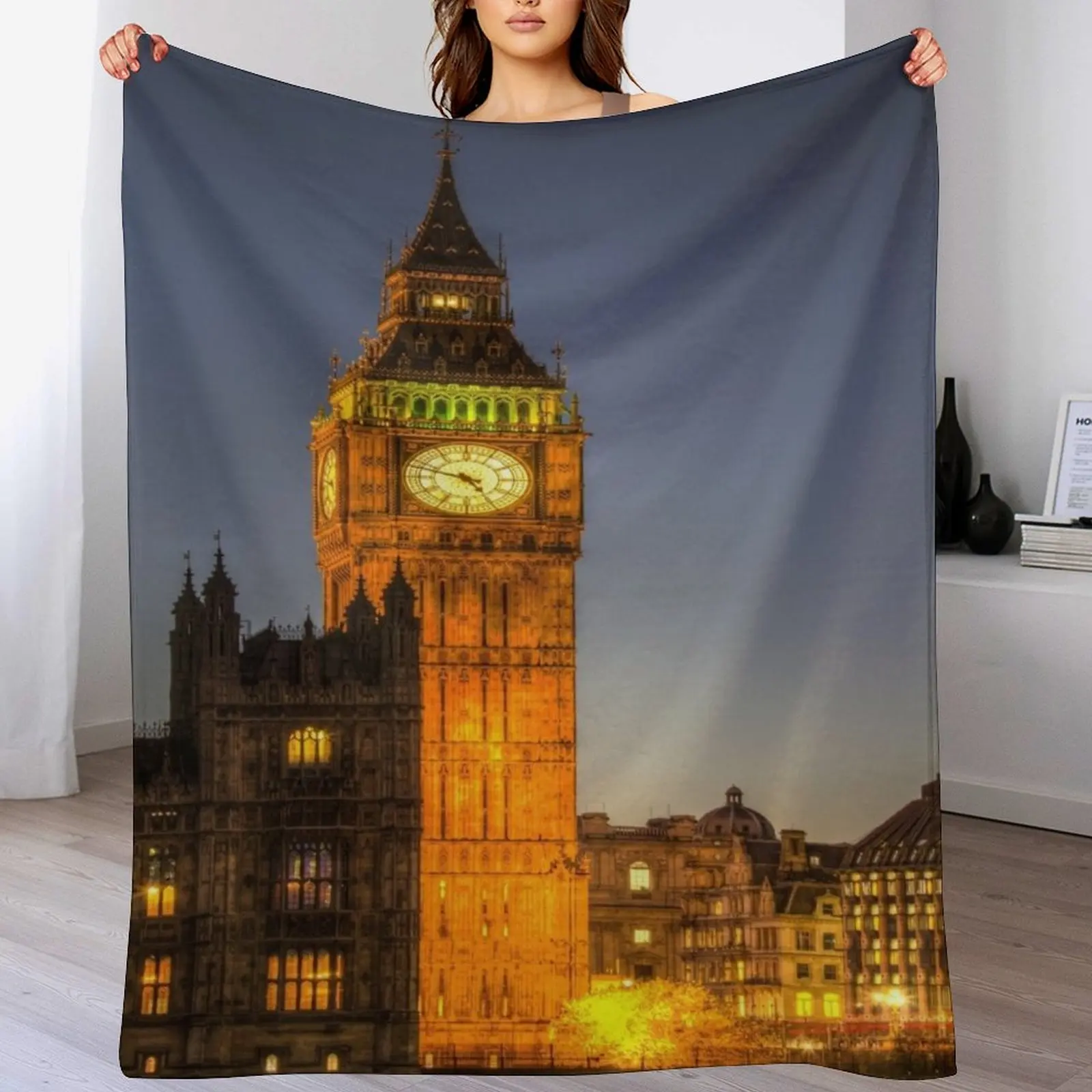 

New Westminster and Big Ben Throw Blanket Sleeping Bag Bed linens Blankets