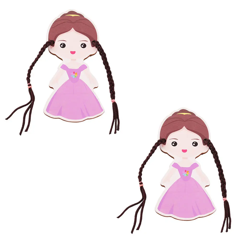 2 Pezzi Gioco di Intrecciare Educativo per lo Sviluppo Precoce, Coordinazione Occhio-Mano, Esercizio Mentale, Giocattolo Fai-da-Te per Bambini