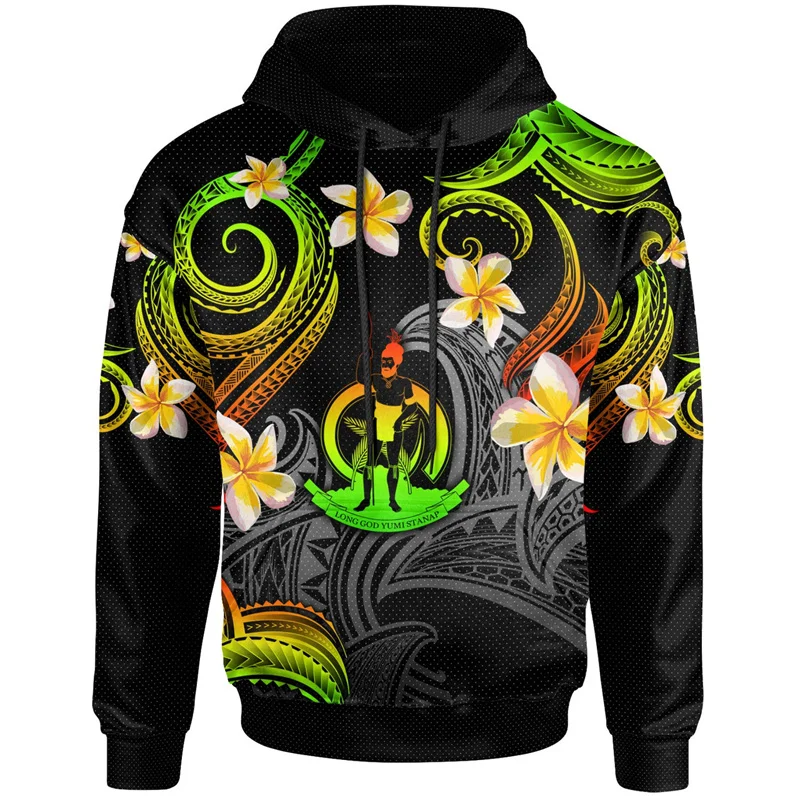 

3D Epi Seal Of Vanuatu Polynesian Patterns Print Hoodies For Men Vanuatu Coat Of Arms Graphic Hooded Sweatshirts Clothing Hoodie