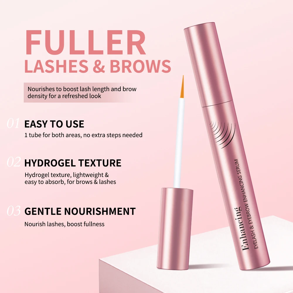 Lakerain Eyelash&Eyebrow Enhancing Serum Rapid Growth Serum 2-in-1 Effectively Nourishes Eyelashes And Eyebrows Tint Cosmetics