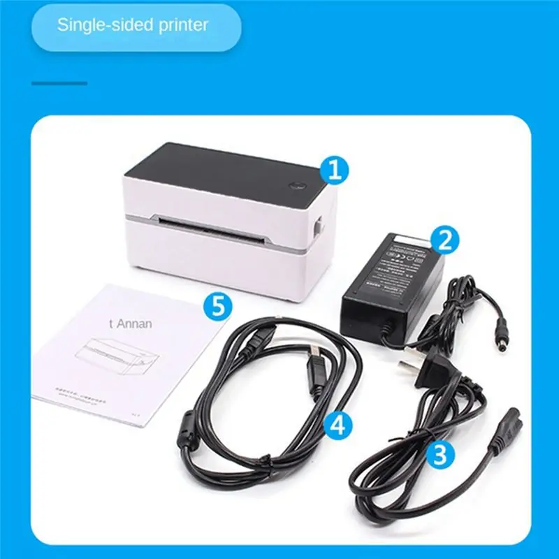

USB Bluetooth TDL402 Thermal Label Printer Shipping Label Sticker Express Printer Thermal Inkless Fast Printer EU Plug