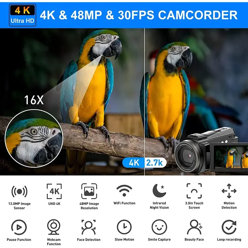 Wholale 4K Full Profsional 4K Camcorder Kit Video
