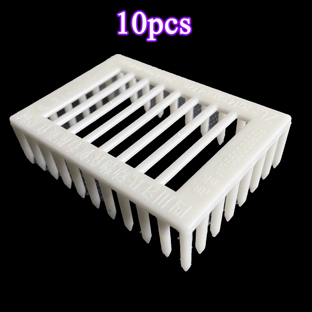 10PCS Queen Press In Cage Catcher Isolation Imprison Capture Prisoner On Comb Plastic Apis Spado Can Pass Through Apiculture