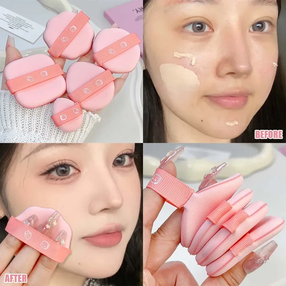 Mixed Sizes Cosmetic Puff Cute Pink Air Cushion Foundation Makeup Sponge Soft Face Concealer BB Cream Powder Puff Beauty Tools