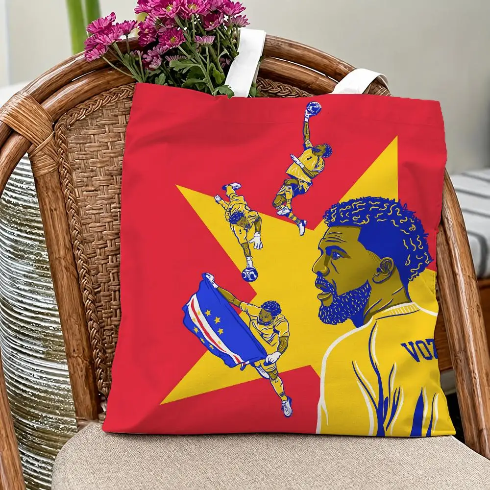 Vibrant Country Cabo Verde Storage Bags Eco Canvas Tote Odorless Reusable Double Print Shopping Bag