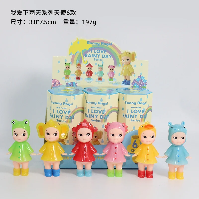 2025 New Fashion Play Blind Box Angel Raincoat Angel Figure anime Handmade Car Decoration Office Decoration Holiday Gift