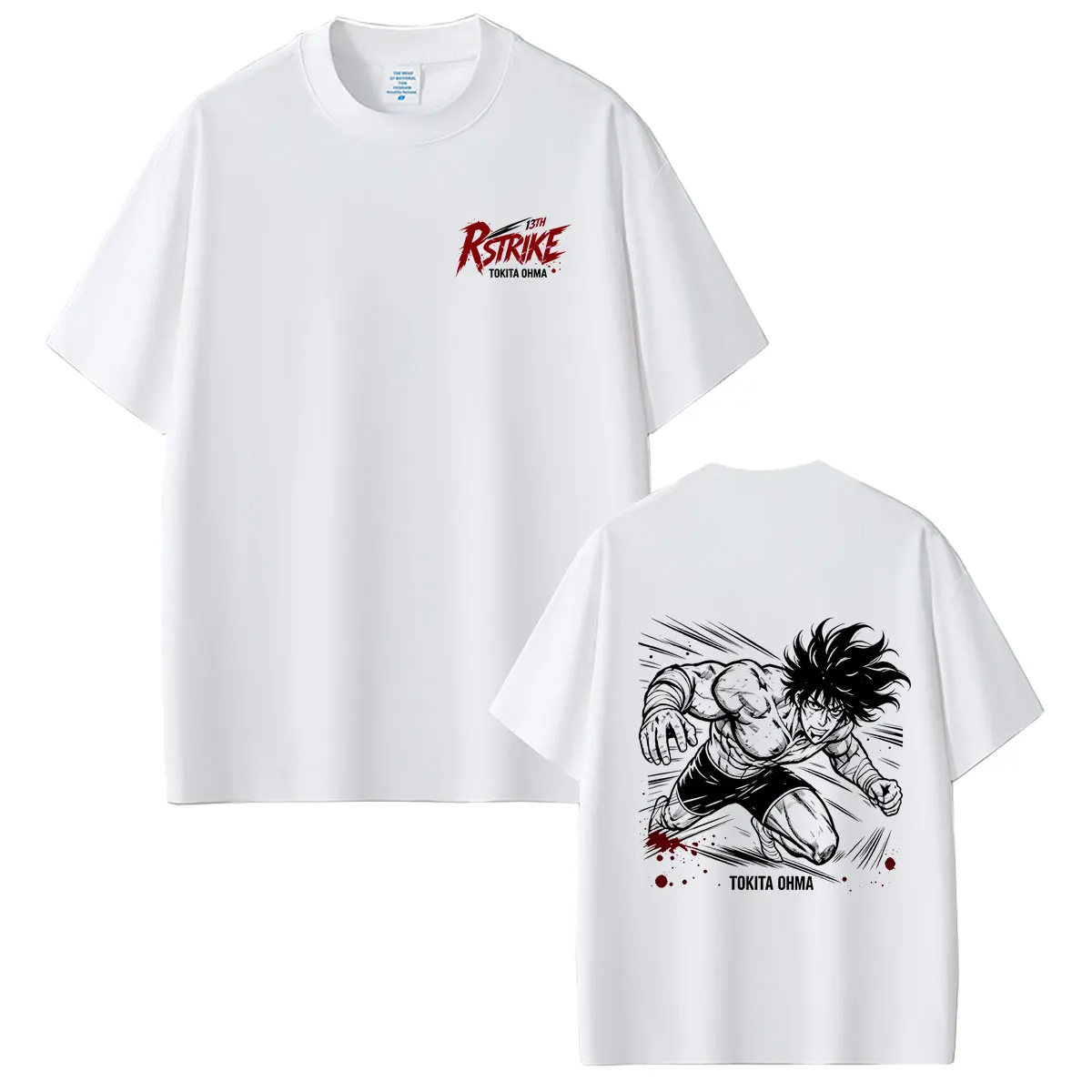 Camiseta gráfica de Anime Kengan Ashura Tokita Ohma, para hombre y mujer, de estilo informal, corte amplio, con cuello redondo, unisex, ideal para cosplay de manga y para usar en la calle.