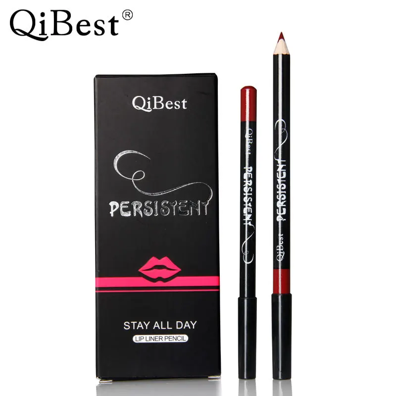 12 Colors Fashion Lip Liner Waterproof Long-Lasting Lipstick Easy Color Non-stick Cup Lip Pencil Lips Makeup.