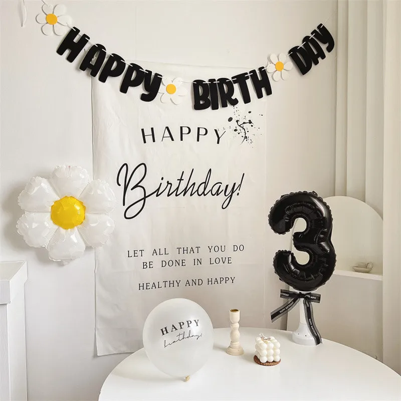 Newborn Baby Birthday Party Banner Photography Accessories Props Wall Hanging Ornament Growth Tapestry Birthday Bebe MileStones