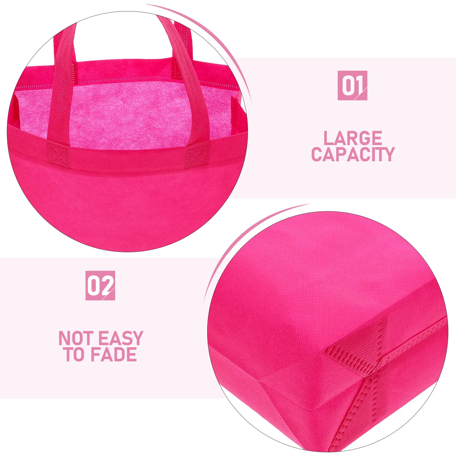 30 قطعة غير المنسوجة قابلة لإعادة الاستخدام التسوق قماش للحفلات مقابض صديقة للبيئة حفلة عيد الميلاد لصالح البقالة عيد الميلاد حمل الحقائب حقيبة التخزين