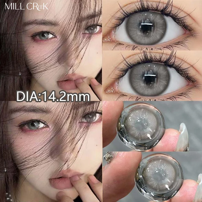 Mill Creek 1 Pair Korean Lenses Colored Contact Lenses with Degree Myopia Lenses Iris Beauty Pupil Color Cosmetic Free Shipping