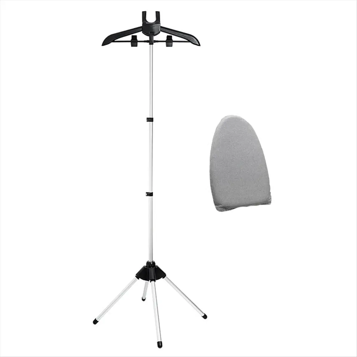 ABZF 2026 Foldable Garment Steamer Stand with Ironing Gloves for Clothes,Adjustable Steamer Rack with Two Clips for Suit Shirt,B