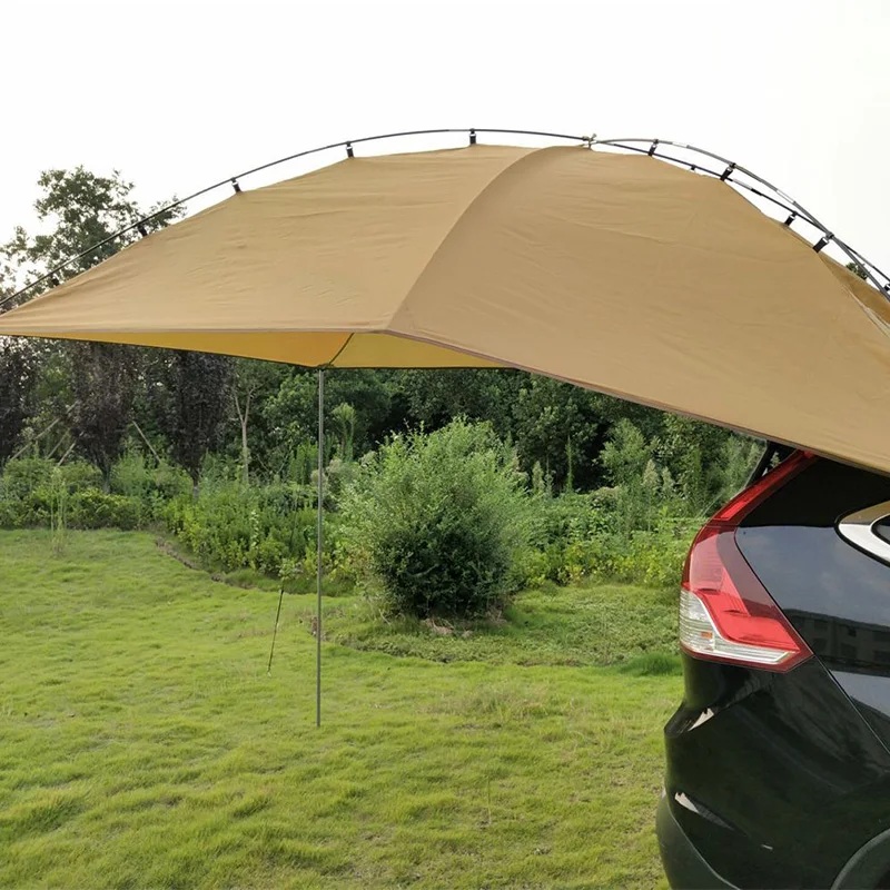 Rear Car Awning, Car Tent, SUV, Clip-On, Camping, Picnic, Waterproof, UV Protection, UPF 50+, Convenient, Black, Premium Awning,