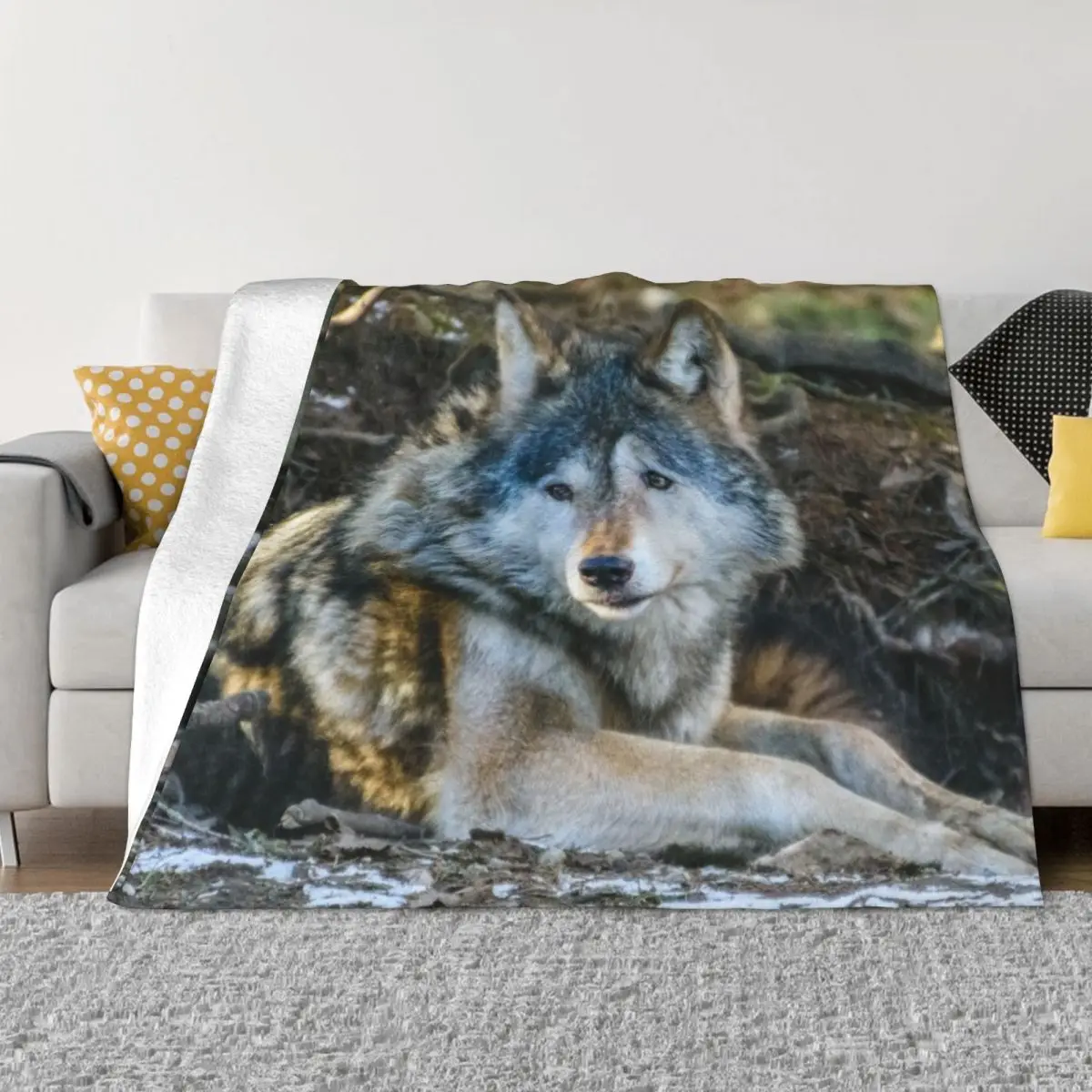 

Lone Wolf Throw Blanket blanket for winter Blanket For Sofa