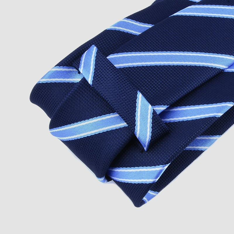 Classic Blue Striped Business Necktie Set For Men Hanky Cufflinks Gift Mens Party Dropshipping Wedding Red Tie