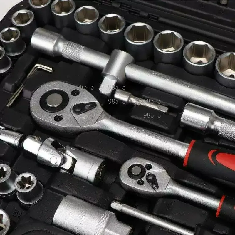 108 Pieces Sleeve Ratchet Set Car Maintenance Toolbox