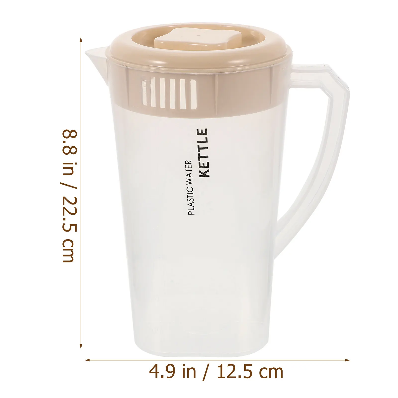 Premium Heavy-Duty Water Pitcher with Lid Ergonomic Handle for Cold Drinks Iced Tea Lemonade Juice Beverage Pitcher Large