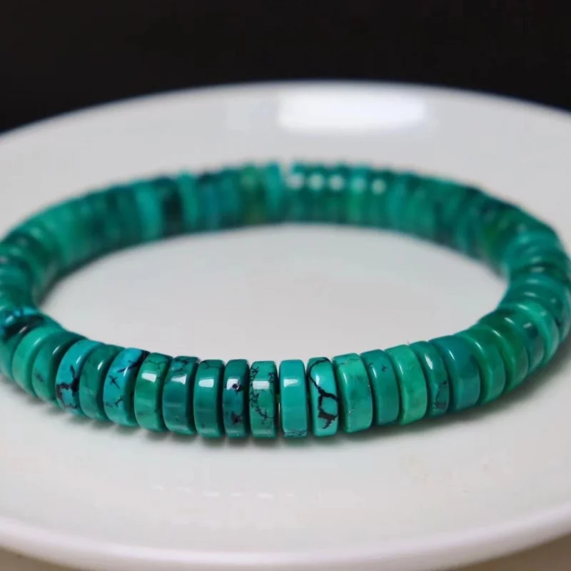 

Turquoise Round Spacer Bracelet Natural High Porcelain Blue Buddha Loose Beads Accessories