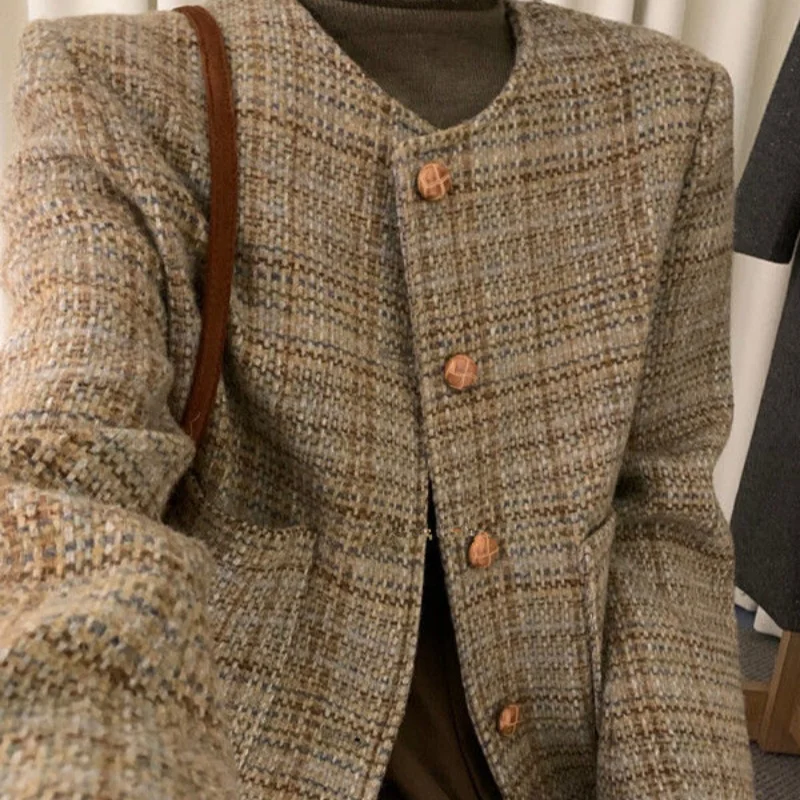 

French Style Short Cotton Jacket 2025 Autumn And Winter New Item, High-End Small Temperament Autumn And Winter Version