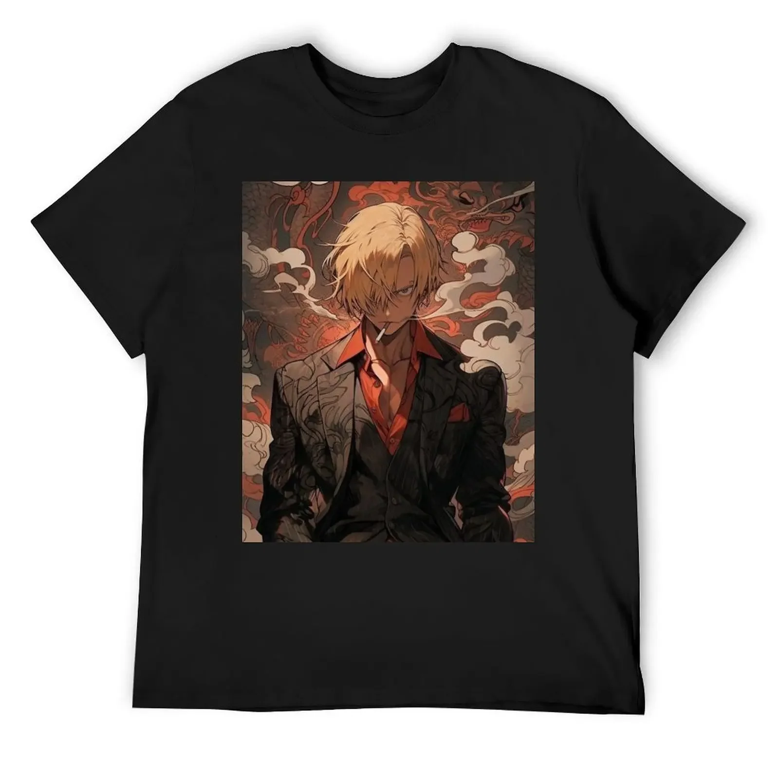 sanji T-Shirt customs design your own anime t shirts clothes for men