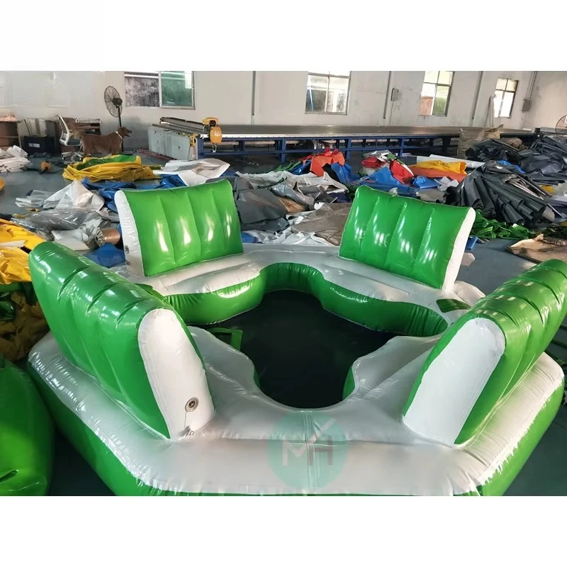 New inflatable water sofa floating island 3x3m 100-500kg load-bearing capacity can accommodate 5-10 people, commercial resort
