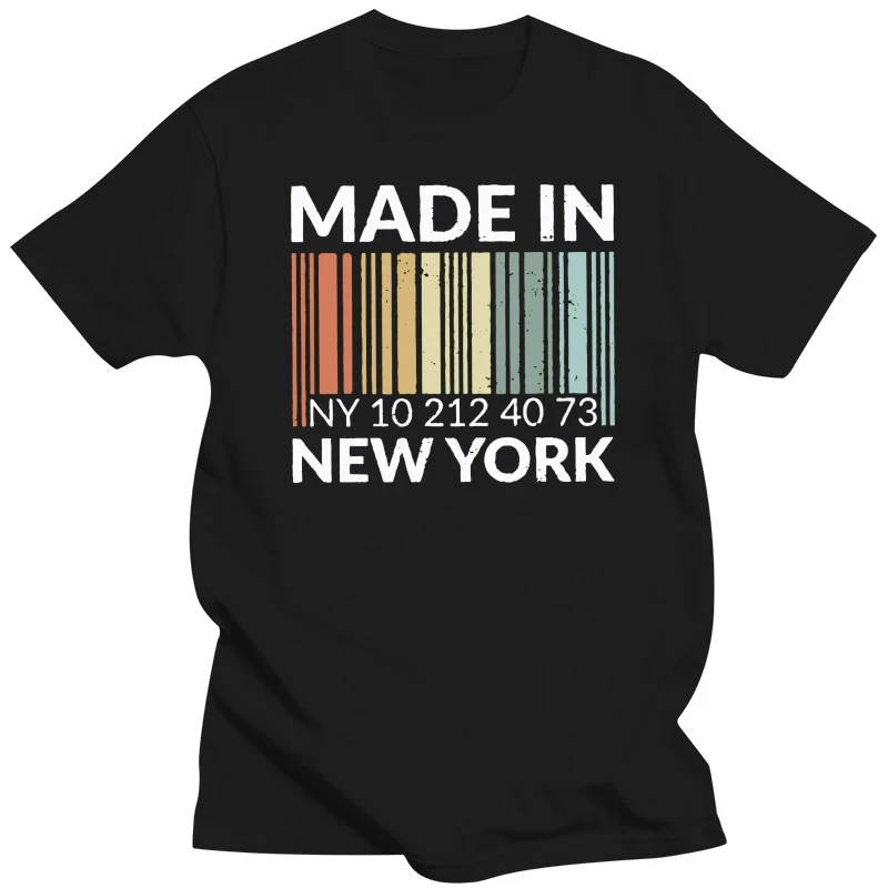 Men's T-Shirts Born Made In New York Tees Cotton Short Sleeve New Yorker Pride Souvenir Resident T Shirt Clothes Adult Plus Size