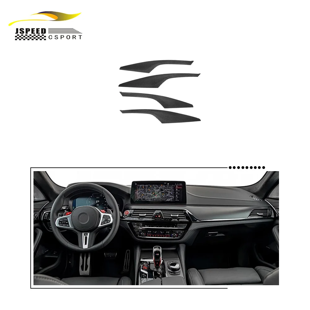 For BMW F90 M5 G30 G31 Interior Trim Set Prepreg Dry Carbon Fiber LHD Auto Accessories