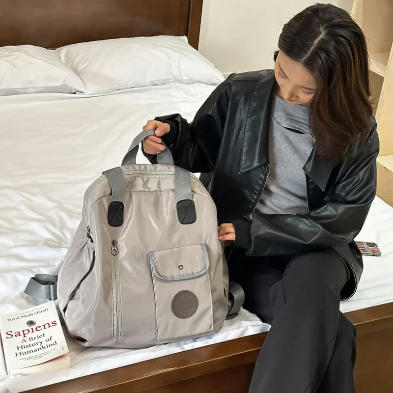 Mochilas de moda multifuncionales de gran tamaño para mujer, bolso de hombro con separación de ropa seca y húmeda de gran capacidad para viajar y deportes