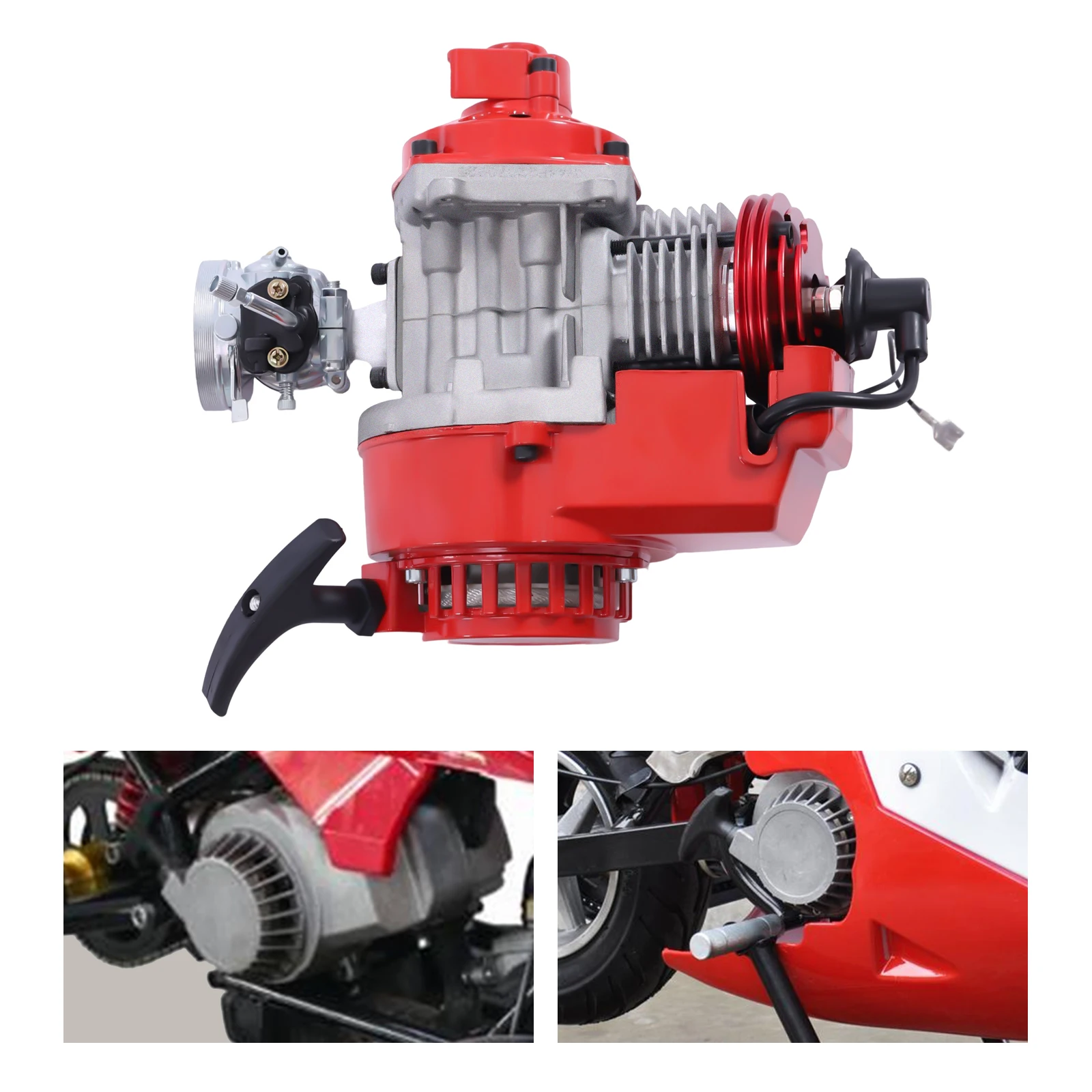 

Modified 6 Teeth Pull Start Engine Motor for 2 Stroke 49CC Mini Dirt Bike,Pocket Bike Scooter ATV