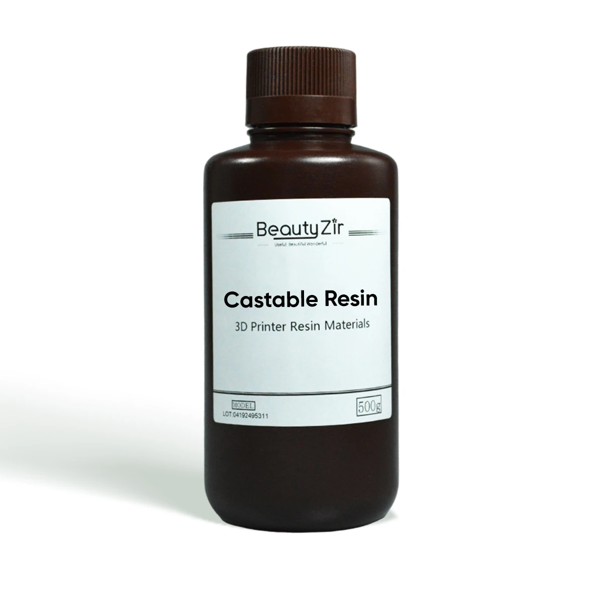 Beautyzir Castable Resin 3D Printer Dedicated Resin Temporary crown Dental resin 500g /Bottle