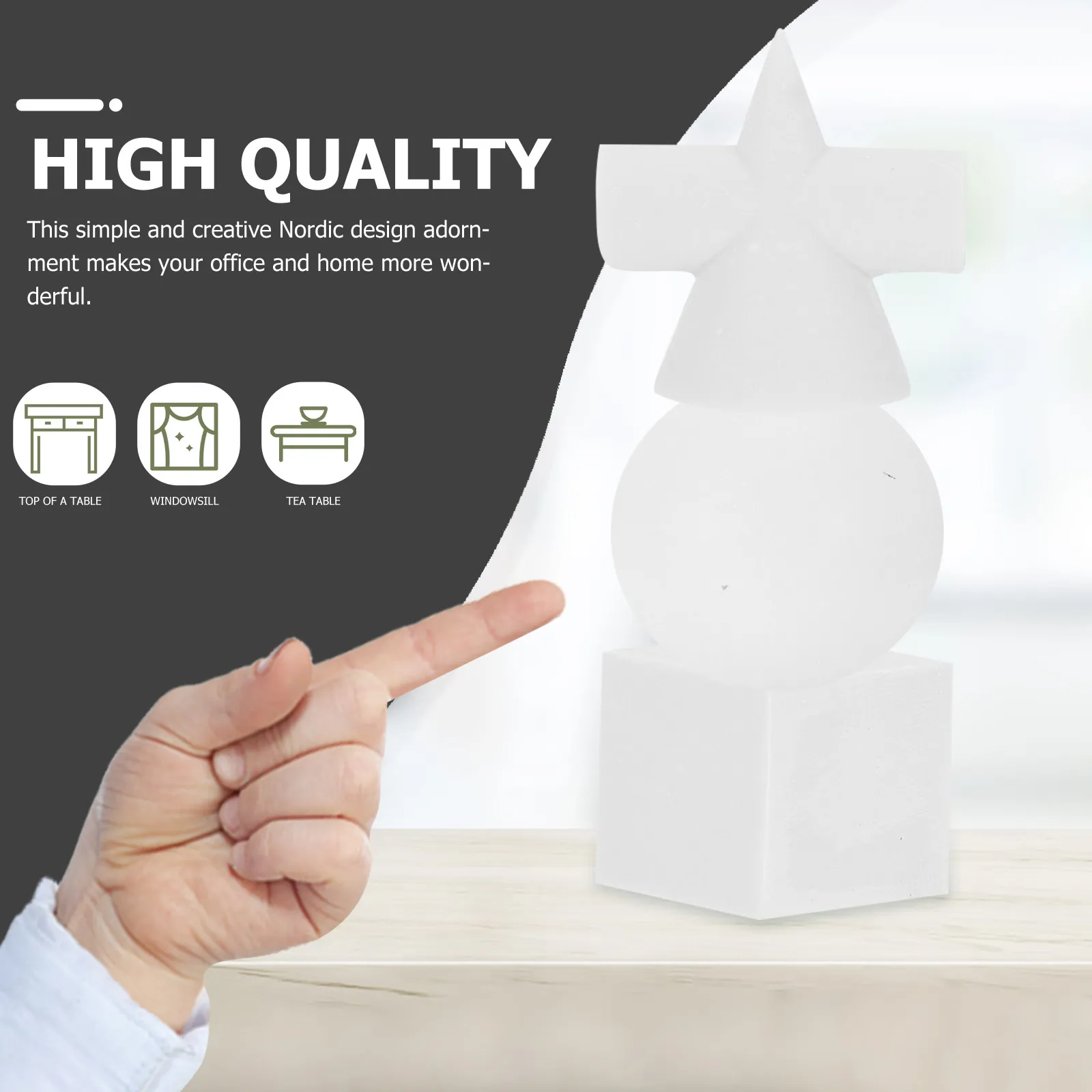 

10Pcs Geometrical Sketch Sculpture Resin Practice Set Portable Lightweight Sketching Tool for Art Beginners Office Home