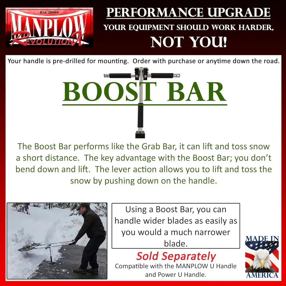 Snow Pushers and Shovels (Power U Handle, 48")