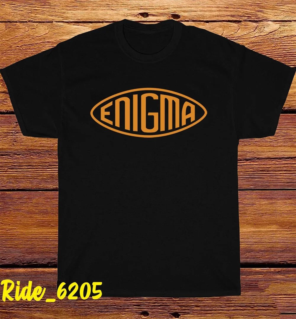 

Футболка с логотипом Enigma для мужчин и женщин, хлопковые футболки с короткими рукавами, американская винтажная мужская одежда в стиле хип-хоп, трендовая брендовая футболка, летние топы