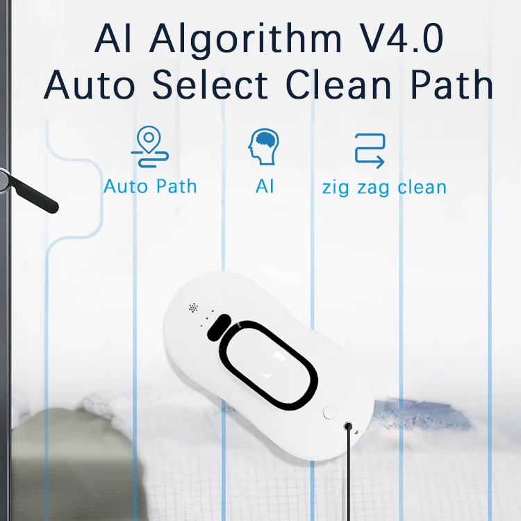 Janela elétrica limpeza robô, eletrodomésticos inteligentes, aspiradores de pó, molhado e seco, HM-C09