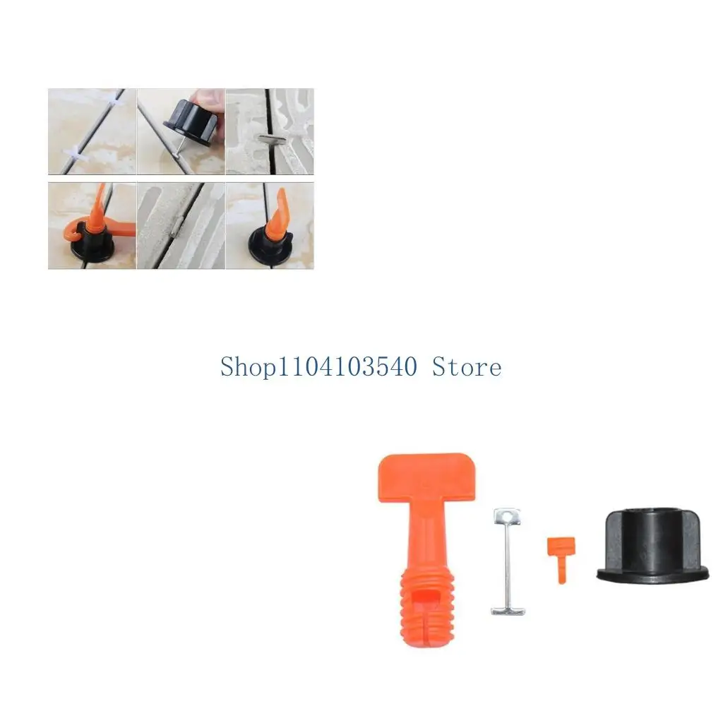 

02DC Tile Spacers Tile Leveling System Tile Installation Tool for Construction Wall Floor Buildings PP + Stainless Steel