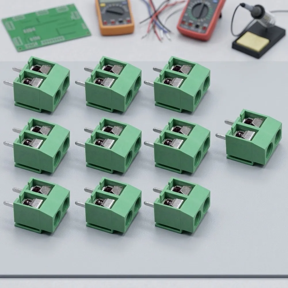 2P Terminal Block PCB Mount Connector Concave And Convex Grooves M2.5 Steel Zinc Plated Screws Automatic Control System