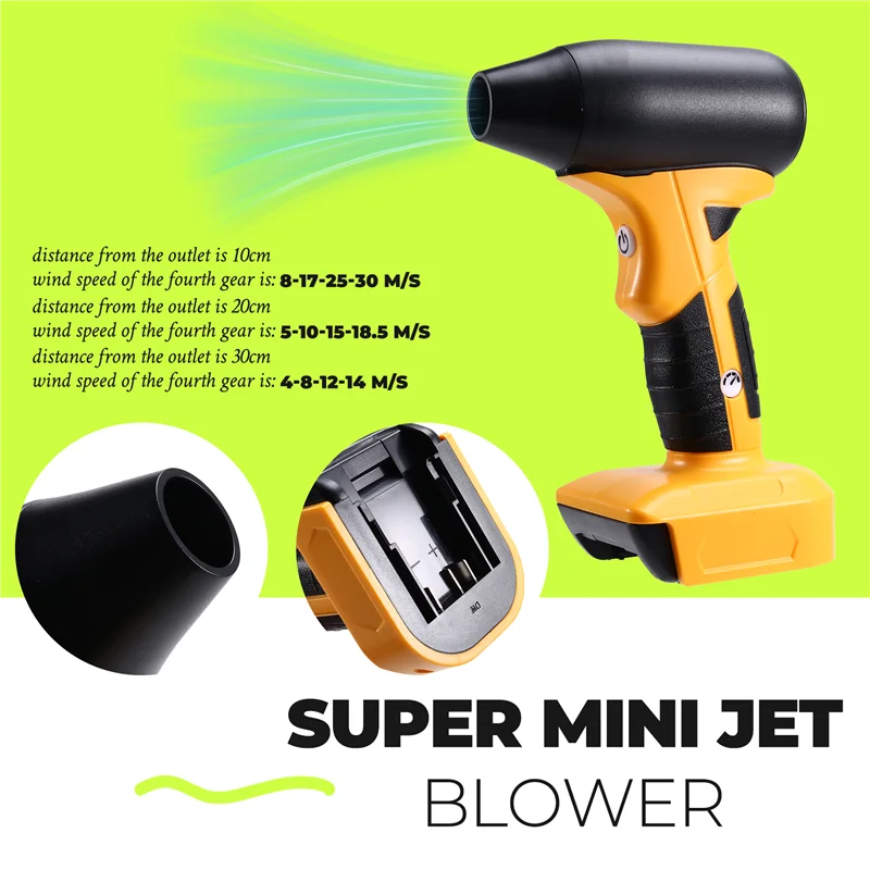 

Y17A Аккумуляторная воздуходувка для листьев Электрическая воздуходувка для работы на месте для аккумулятора 18 В 20 В Бесщеточный ручной портативный жестокий турбовентилятор