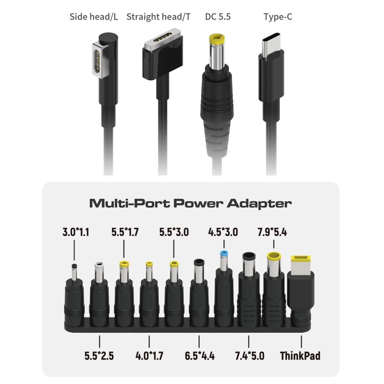 MECHANIC POWER MAC 4 in 1 Digital Real-time Display Laptop Power Boot Cable 100W Multi Interface Current Voltage Detection Line
